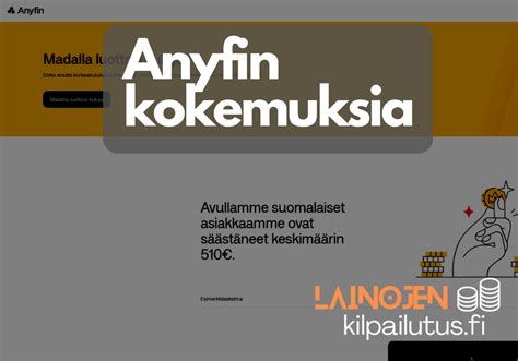 anyfin asiakaspalvelu|ANYFIN → Kirjaudu sisään omat sivut • Kokemuksia